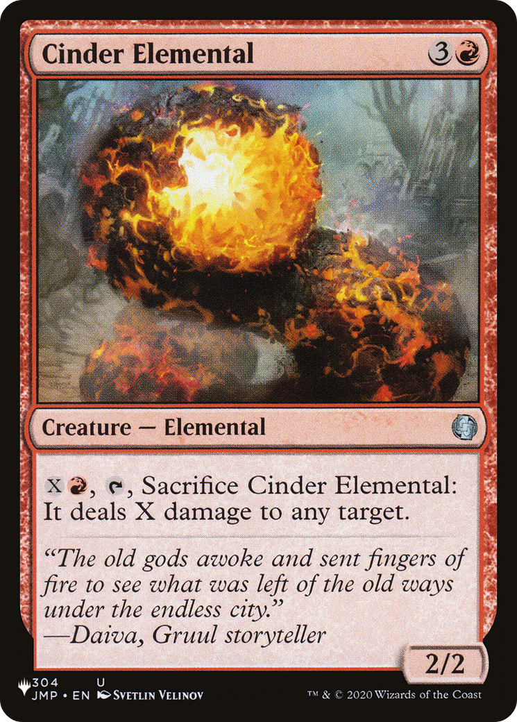 Cinder Elemental (PLIST-1200) - The List - Premium MTG Single from Wizards of the Coast - Just $0.08! Shop now at Game Crave Tournament Store