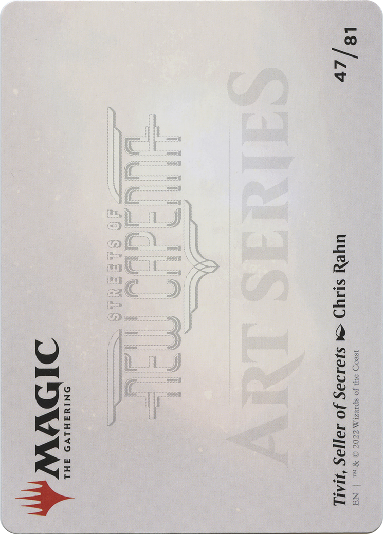 Tivit, Seller of Secrets // Tivit, Seller of Secrets (ASNC-047) - New Capenna Art Series (Borderless) - Premium MTG Single from Wizards of the Coast - Just $0! Shop now at Game Crave Tournament Store