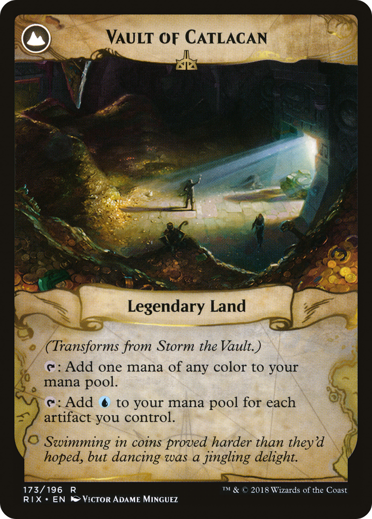 Storm the Vault // Vault of Catlacan (RIX-173) - Rivals of Ixalan: (compasslanddfc) Foil - Premium MTG Single from Wizards of the Coast - Just $4.08! Shop now at Game Crave Tournament Store