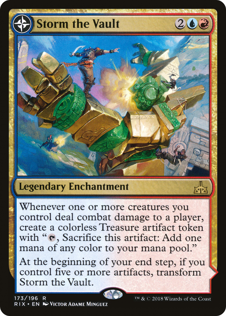 Storm the Vault // Vault of Catlacan (RIX-173) - Rivals of Ixalan: (compasslanddfc) Foil - Premium MTG Single from Wizards of the Coast - Just $4.08! Shop now at Game Crave Tournament Store
