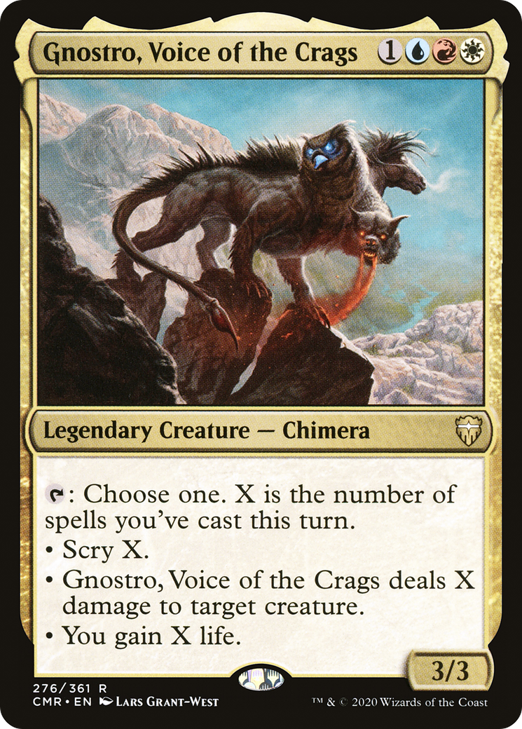 Gnostro, Voice of the Crags (CMR-276) - Commander Legends - Premium MTG Single from Wizards of the Coast - Just $0.08! Shop now at Game Crave Tournament Store