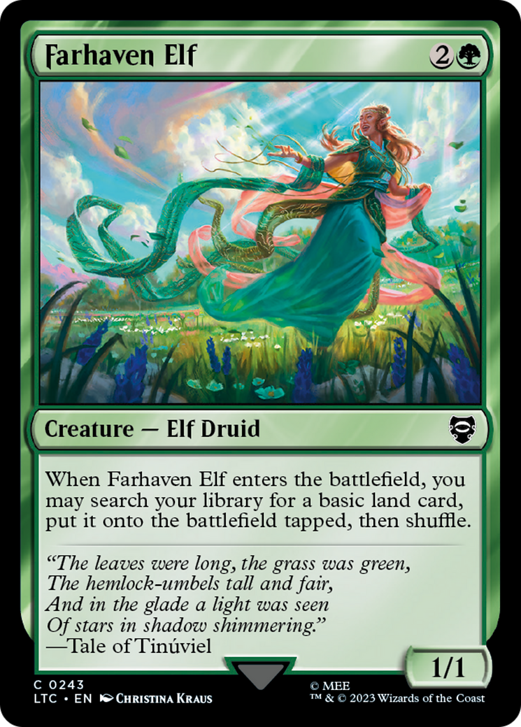 Farhaven Elf (LTC-243) - Tales of Middle-earth Commander - Premium MTG Single from Wizards of the Coast - Just $0.08! Shop now at Game Crave Tournament Store