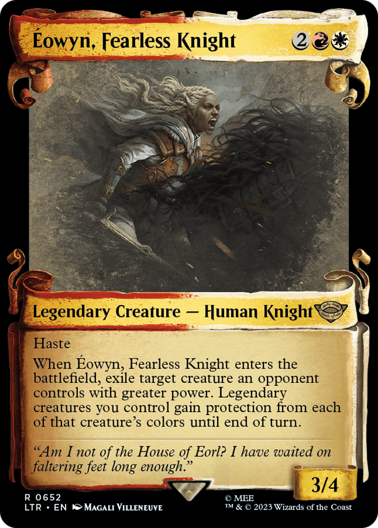 Éowyn, Fearless Knight (LTR-652) - The Lord of the Rings: Tales of Middle-earth: (Showcase) Foil - Premium MTG Single from Wizards of the Coast - Just $0.78! Shop now at Game Crave Tournament Store