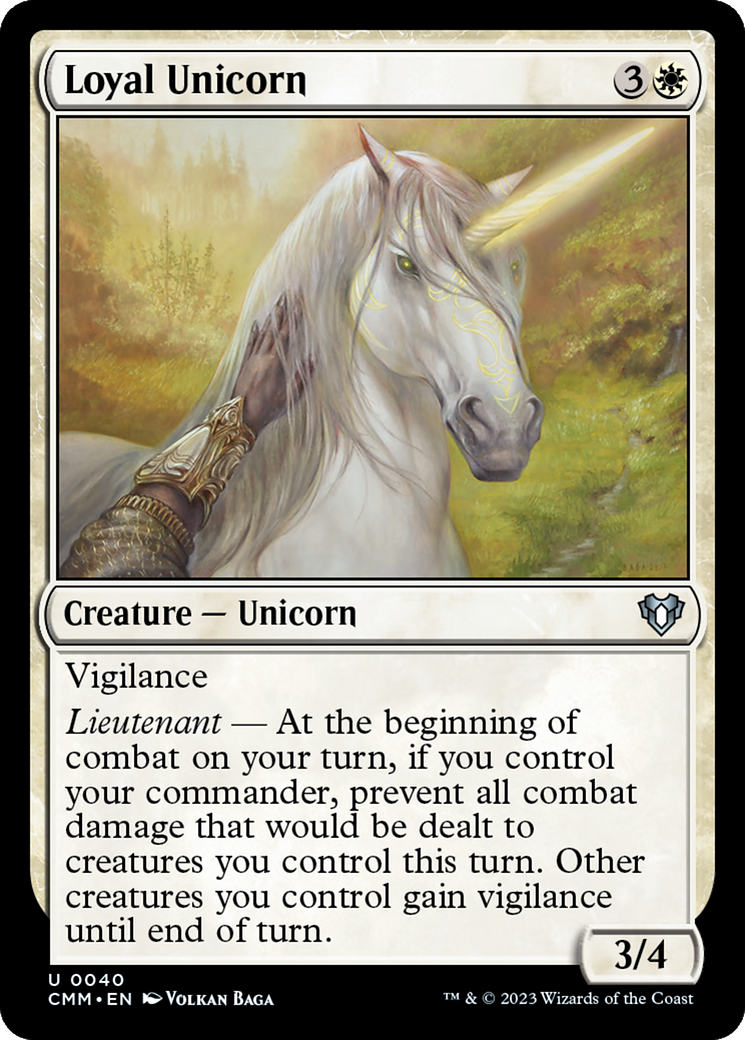 Loyal Unicorn (CMM-040) - Commander Masters - Premium MTG Single from Wizards of the Coast - Just $0.08! Shop now at Game Crave Tournament Store