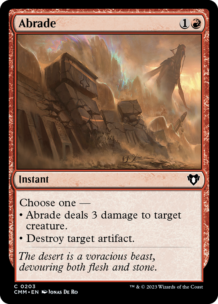 Abrade (CMM-203) - Commander Masters - Premium MTG Single from Wizards of the Coast - Just $0.08! Shop now at Game Crave Tournament Store