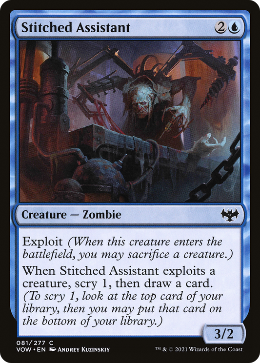Stitched Assistant (VOW-081) - Innistrad: Crimson Vow Foil - Premium MTG Single from Wizards of the Coast - Just $0.25! Shop now at Game Crave Tournament Store
