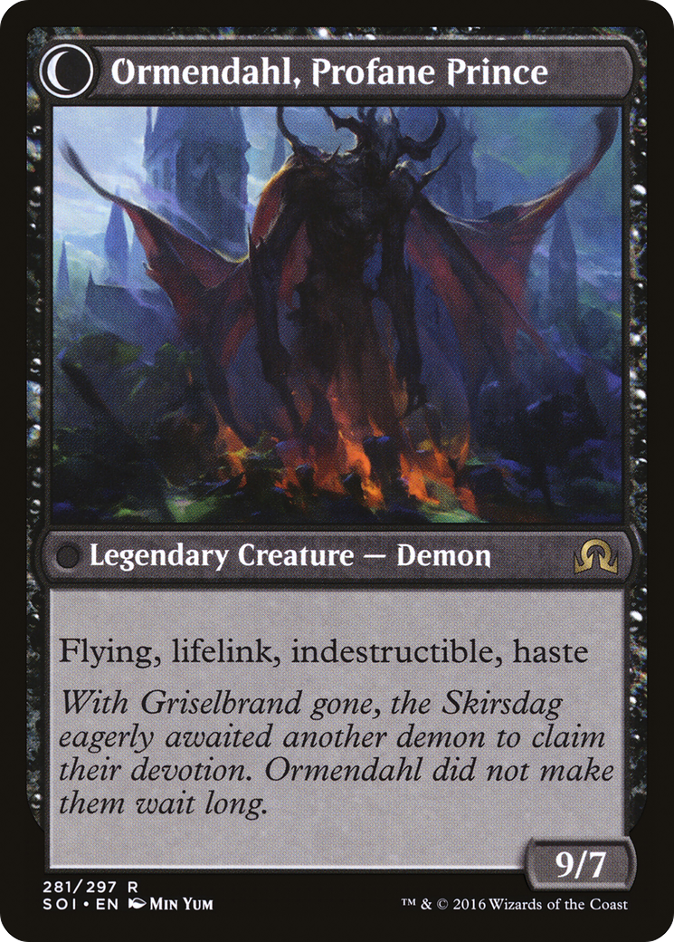 Westvale Abbey // Ormendahl, Profane Prince (SOI-281) - Shadows over Innistrad: (Double Faced Transform) Foil - Premium MTG Single from Wizards of the Coast - Just $1.97! Shop now at Game Crave Tournament Store