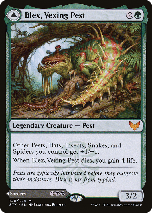 Blex, Vexing Pest // Search for Blex (STX-148) - Strixhaven: School of Mages - Premium MTG Single from Wizards of the Coast - Just $0.55! Shop now at Game Crave Tournament Store