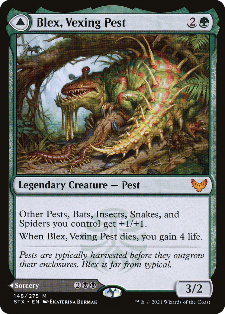 Blex, Vexing Pest // Search for Blex (STX-148) - Strixhaven: School of Mages Foil - Premium MTG Single from Wizards of the Coast - Just $0.82! Shop now at Game Crave Tournament Store