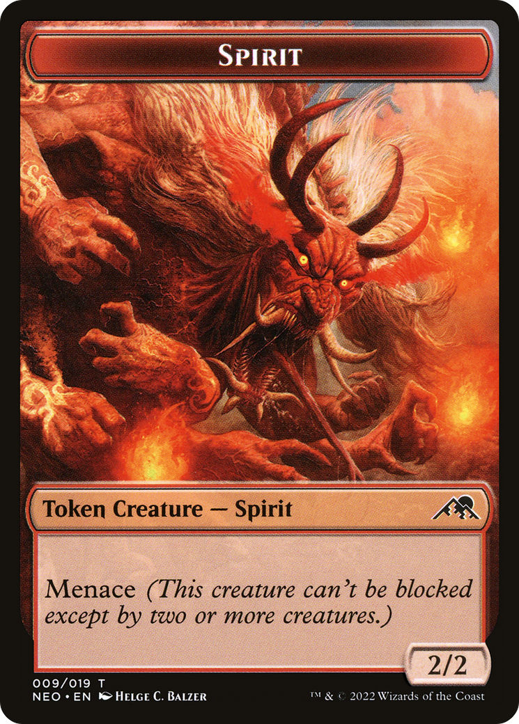Spirit (TNEO-009) - Kamigawa: Neon Dynasty Tokens - Premium MTG Single from Wizards of the Coast - Just $0.25! Shop now at Game Crave Tournament Store