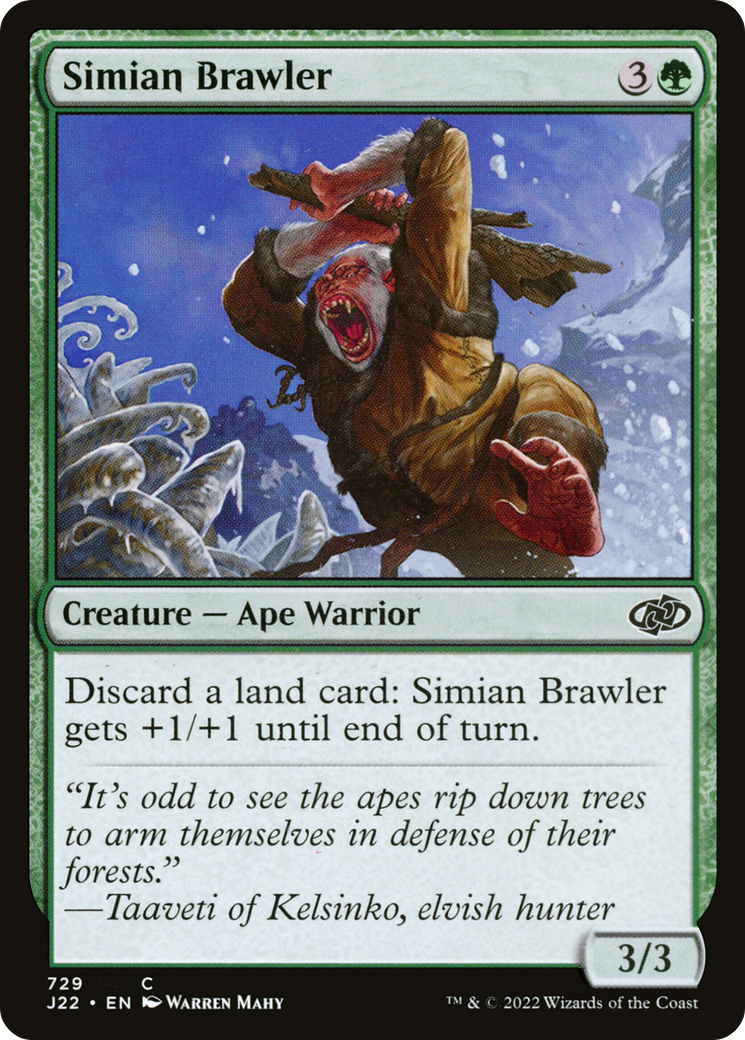 Simian Brawler (J22-729) - Jumpstart 2022 - Premium MTG Single from Wizards of the Coast - Just $0.08! Shop now at Game Crave Tournament Store