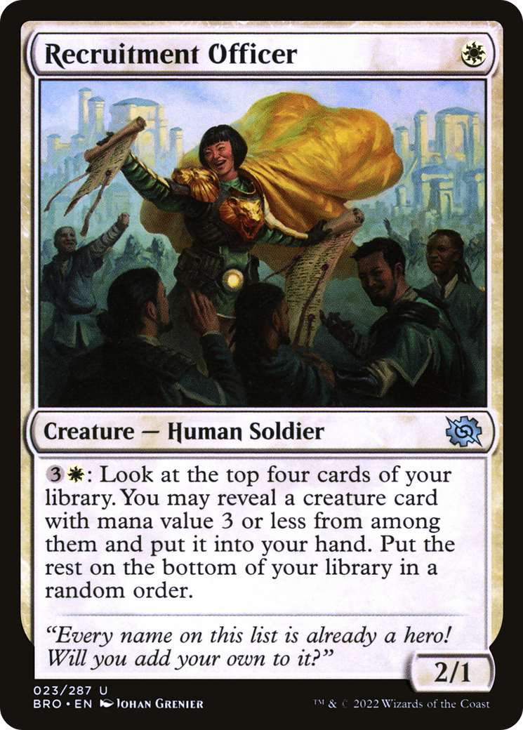 Recruitment Officer (BRO-023) - The Brothers' War Foil - Premium MTG Single from Wizards of the Coast - Just $0.08! Shop now at Game Crave Tournament Store