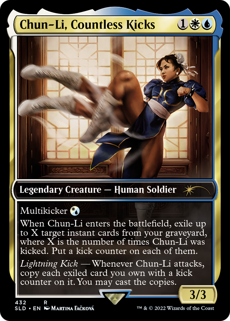 Zethi, Arcane Blademaster (SLD-432) - Secret Lair Drop / Chun-Li, Countless Kicks - Premium MTG Single from Wizards of the Coast - Just $3.87! Shop now at Game Crave Tournament Store