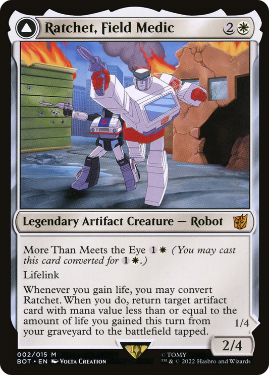 Ratchet, Field Medic // Ratchet, Rescue Racer (BOT-002) - Transformers: (convertdfc) Foil - Premium MTG Single from Wizards of the Coast - Just $0.34! Shop now at Game Crave Tournament Store