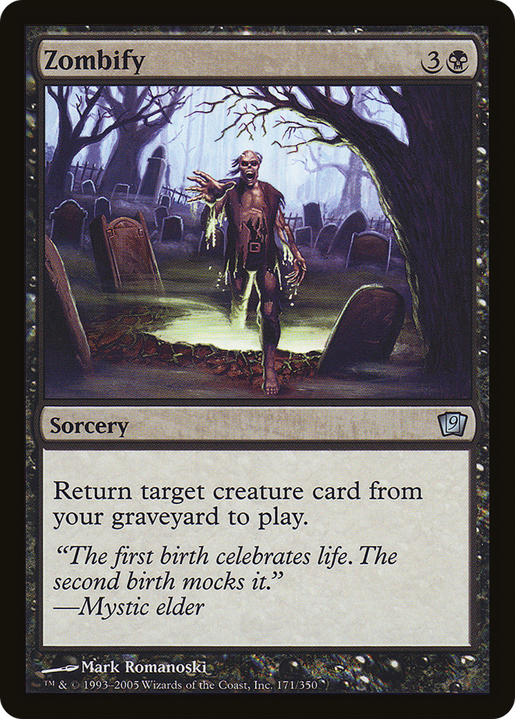 Zombify (9ED-171★) - Ninth Edition Foil - Premium MTG Single from Wizards of the Coast - Just $0.42! Shop now at Game Crave Tournament Store