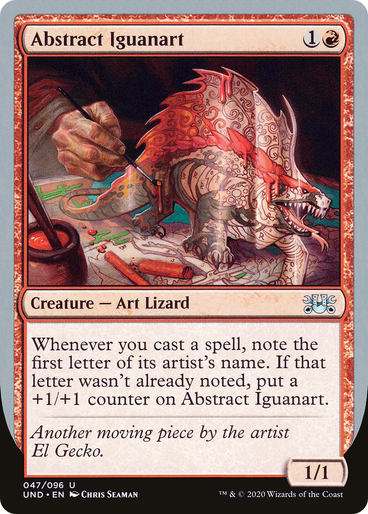 Abstract Iguanart (UND-047) - Unsanctioned - Premium MTG Single from Wizards of the Coast - Just $0.08! Shop now at Game Crave Tournament Store