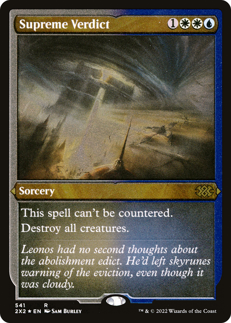 Supreme Verdict (2X2-541) - Double Masters 2022 Etched Foil - Premium MTG Single from Wizards of the Coast - Just $1.78! Shop now at Game Crave Tournament Store