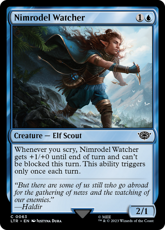 Nimrodel Watcher (LTR-063) - The Lord of the Rings: Tales of Middle-earth - Premium MTG Single from Wizards of the Coast - Just $0.08! Shop now at Game Crave Tournament Store