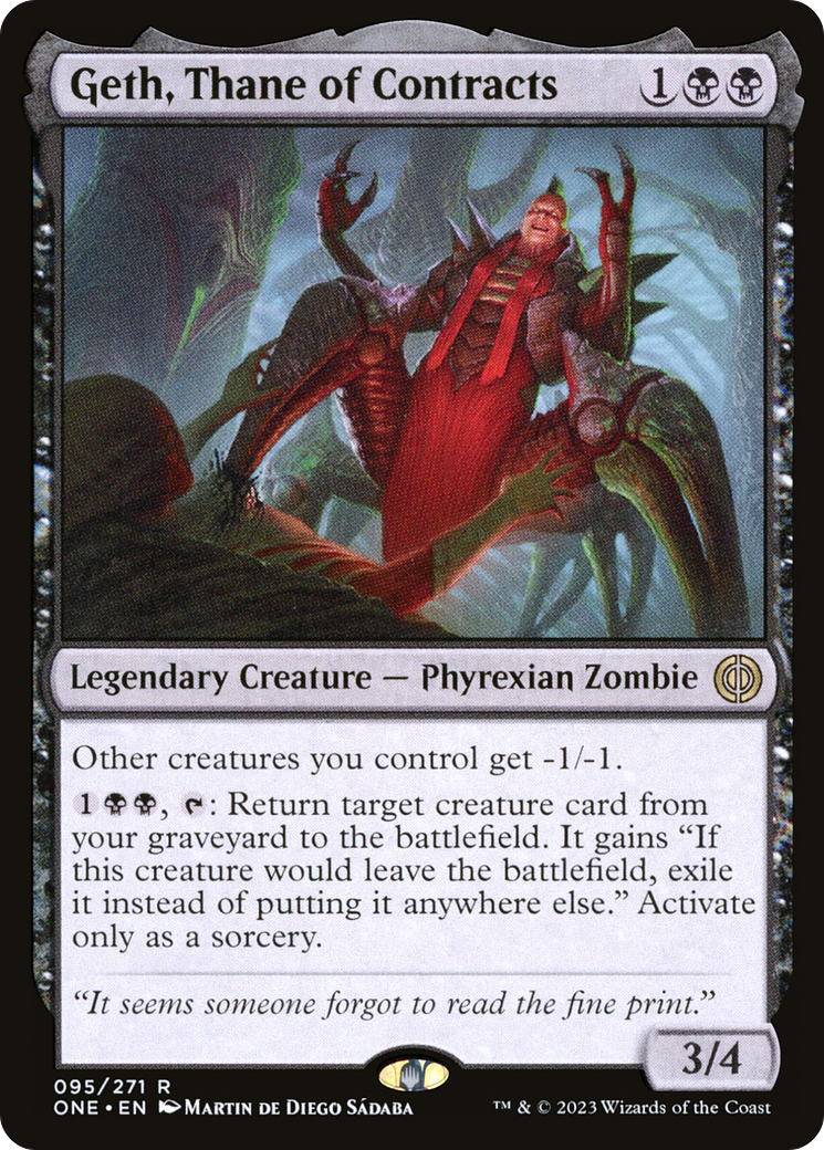 Geth, Thane of Contracts (ONE-095) - Phyrexia: All Will Be One - Premium MTG Single from Wizards of the Coast - Just $0.08! Shop now at Game Crave Tournament Store