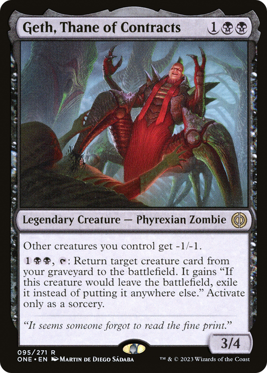 Geth, Thane of Contracts (ONE-095) - Phyrexia: All Will Be One - Premium MTG Single from Wizards of the Coast - Just $0.08! Shop now at Game Crave Tournament Store