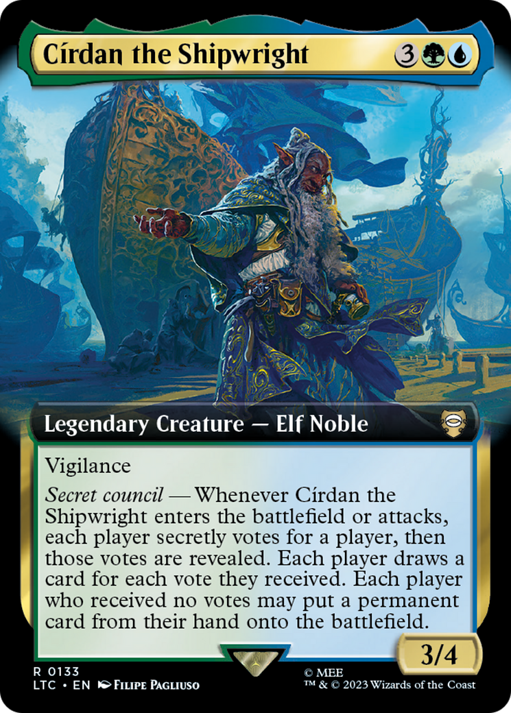 Círdan the Shipwright (LTC-133) - Tales of Middle-earth Commander: (Extended Art) - Premium MTG Single from Wizards of the Coast - Just $0.32! Shop now at Game Crave Tournament Store