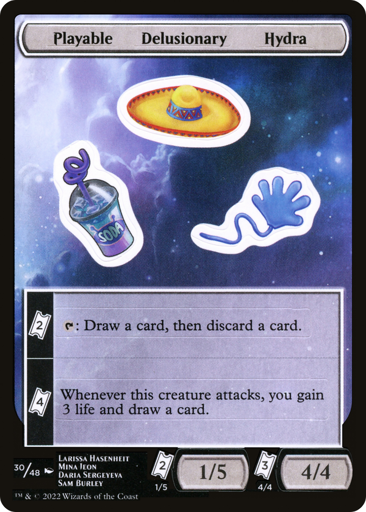 Playable Delusionary Hydra (SUNF-030) - Unfinity Sticker Sheets - Premium MTG Single from Wizards of the Coast - Just $0.25! Shop now at Game Crave Tournament Store