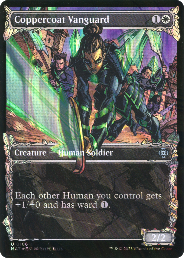Coppercoat Vanguard (MAT-186) - March of the Machine: The Aftermath: (Showcase) Foil - Premium MTG Single from Wizards of the Coast - Just $0.40! Shop now at Game Crave Tournament Store