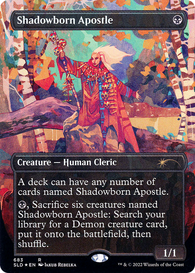 Shadowborn Apostle (SLD-683) - Secret Lair Drop (Borderless) Foil - Premium MTG Single from Wizards of the Coast - Just $24.15! Shop now at Game Crave Tournament Store