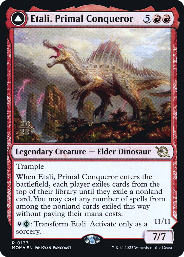 Etali, Primal Conqueror // Etali, Primal Sickness (PMOM-137S) - March of the Machine Promos Foil - Premium MTG Single from Wizards of the Coast - Just $6.50! Shop now at Game Crave Tournament Store