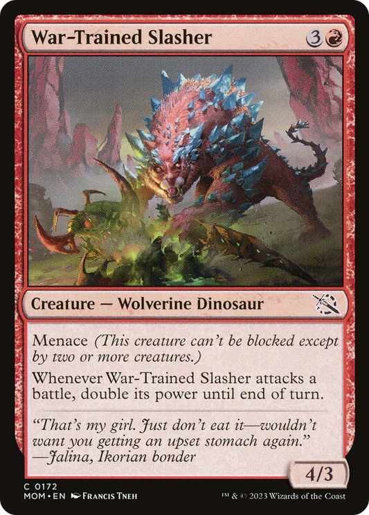 War-Trained Slasher (MOM-172) - March of the Machine - Premium MTG Single from Wizards of the Coast - Just $0.08! Shop now at Game Crave Tournament Store