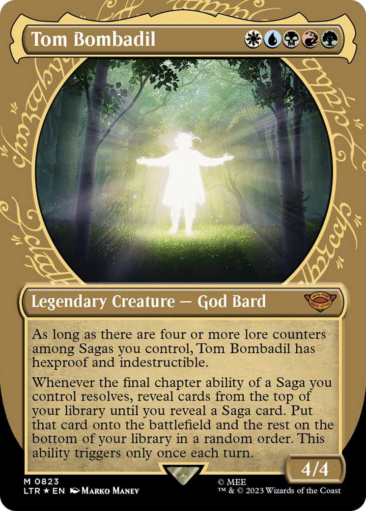 Tom Bombadil (LTR-823) - The Lord of the Rings: Tales of Middle-earth: (Showcase) (Borderless) Foil - Premium MTG Single from Wizards of the Coast - Just $33.91! Shop now at Game Crave Tournament Store
