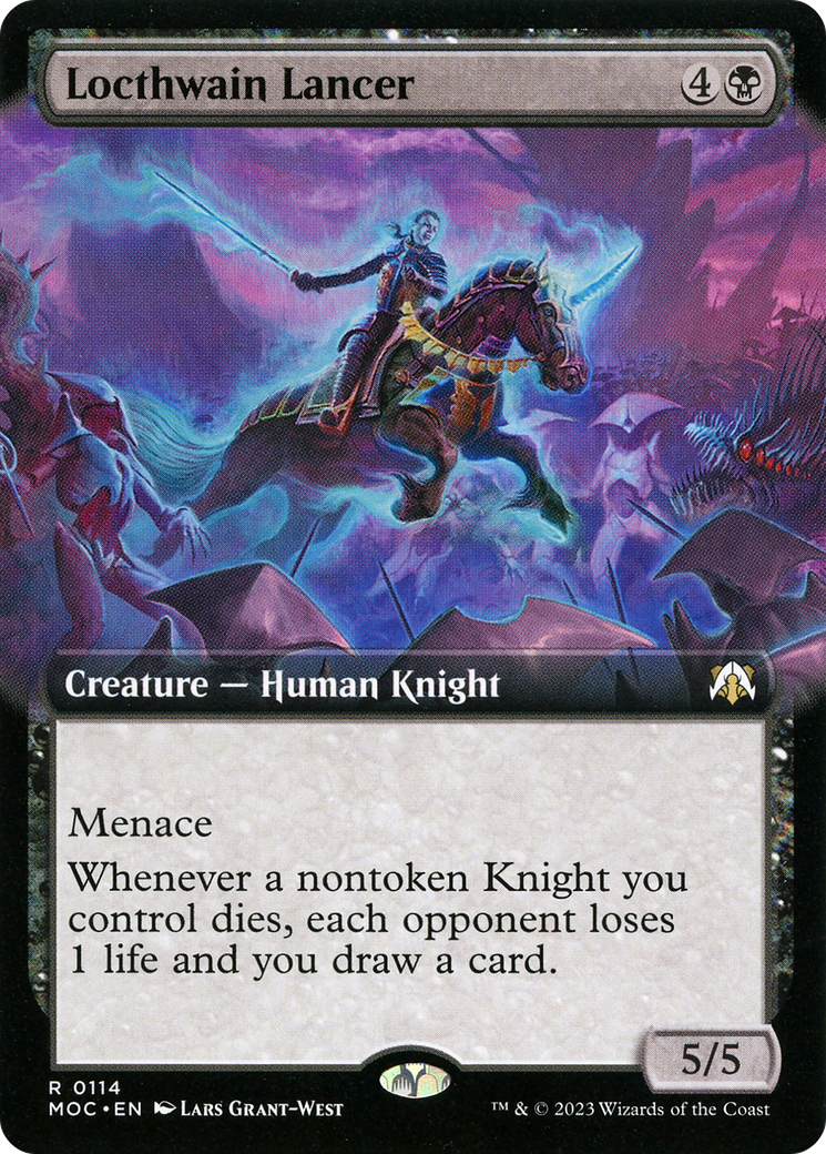 Locthwain Lancer (MOC-114) - March of the Machine Commander: (Extended Art) - Premium MTG Single from Wizards of the Coast - Just $0.08! Shop now at Game Crave Tournament Store
