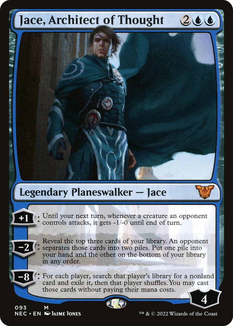 Jace, Architect of Thought (NEC-093) - Neon Dynasty Commander - Premium MTG Single from Wizards of the Coast - Just $0.08! Shop now at Game Crave Tournament Store