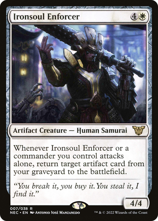 Ironsoul Enforcer (NEC-007) - Neon Dynasty Commander - Premium MTG Single from Wizards of the Coast - Just $0.33! Shop now at Game Crave Tournament Store