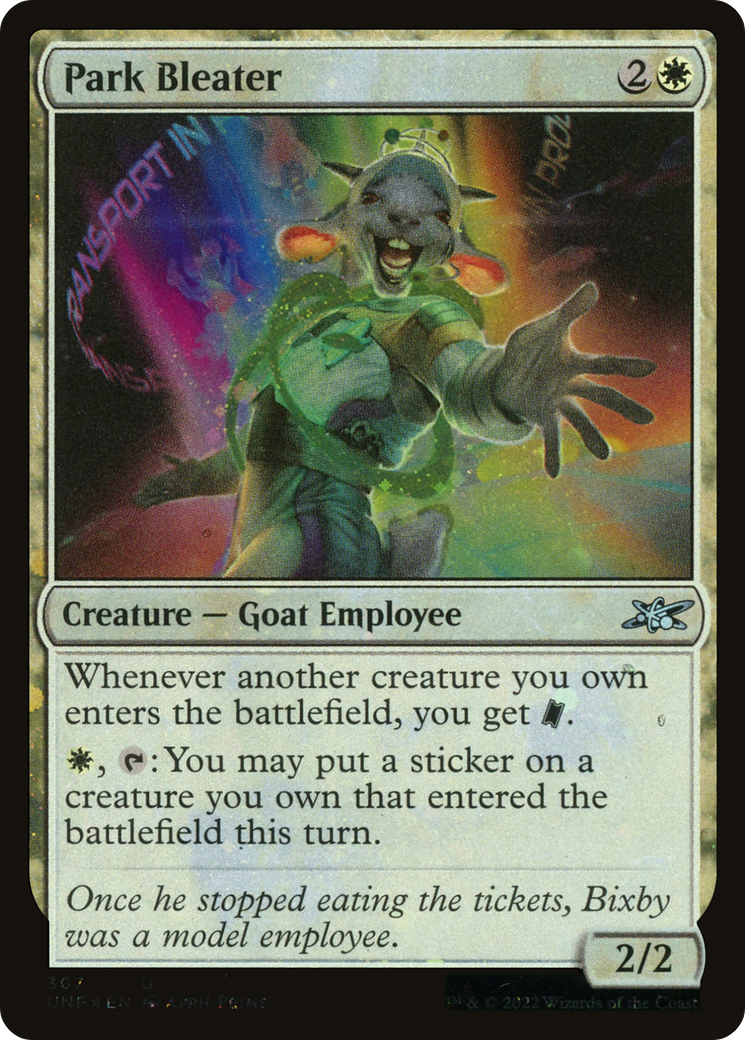 Park Bleater (UNF-307) - Unfinity Foil - Premium MTG Single from Wizards of the Coast - Just $0.11! Shop now at Game Crave Tournament Store