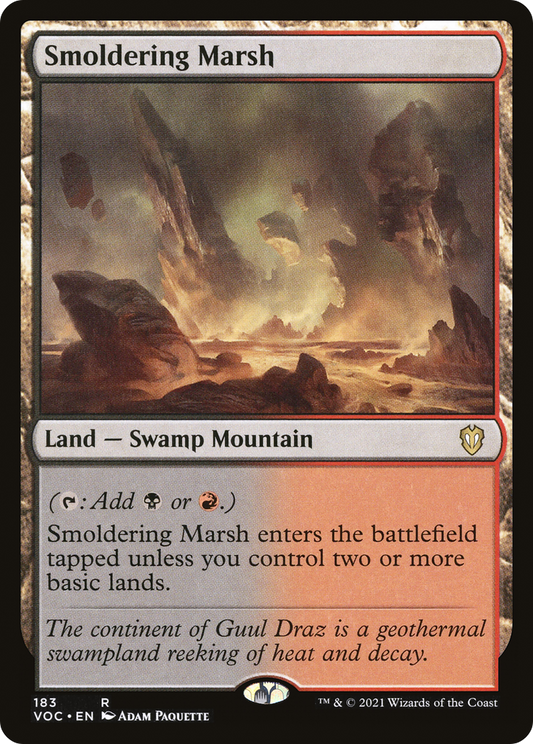 Smoldering Marsh (VOC-183) - Crimson Vow Commander - Premium MTG Single from Wizards of the Coast - Just $0.08! Shop now at Game Crave Tournament Store