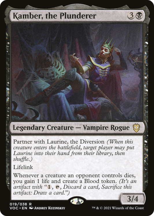 Kamber, the Plunderer (VOC-019) - Crimson Vow Commander - Premium MTG Single from Wizards of the Coast - Just $0.25! Shop now at Game Crave Tournament Store