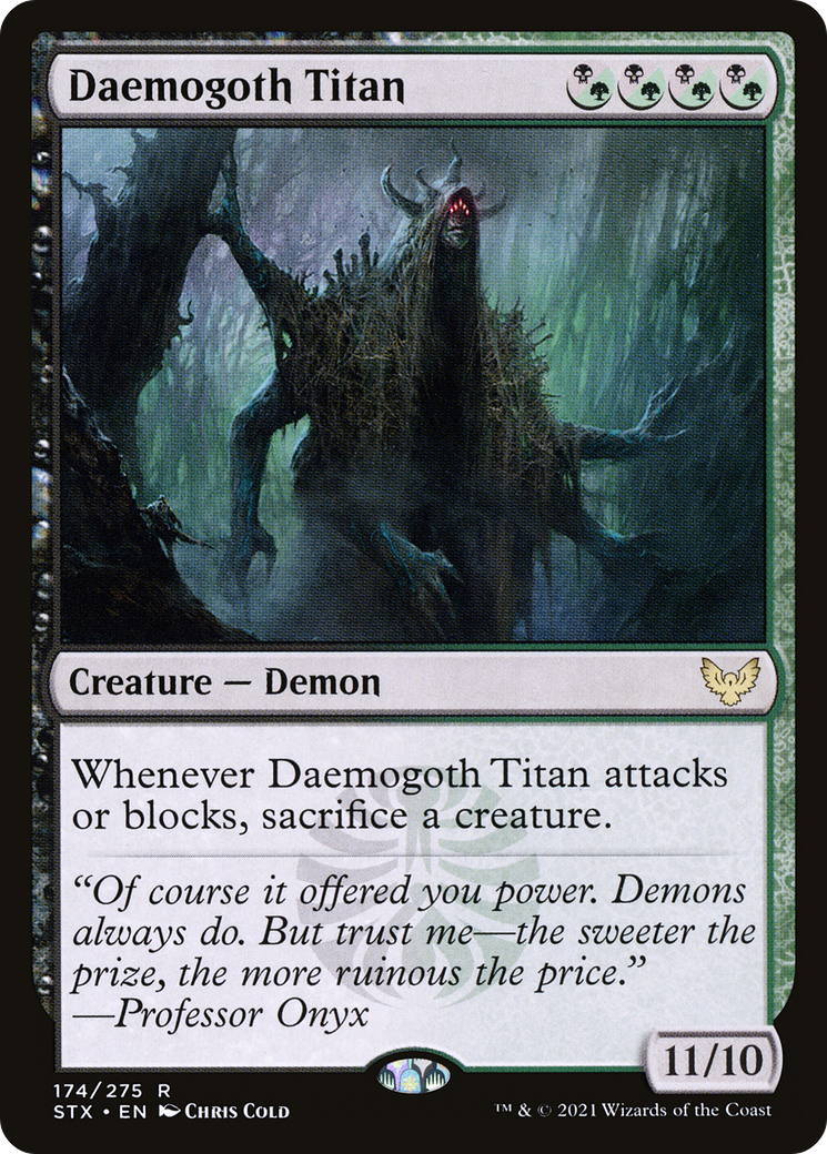 Daemogoth Titan (STX-174) - Strixhaven: School of Mages Foil - Premium MTG Single from Wizards of the Coast - Just $0.08! Shop now at Game Crave Tournament Store