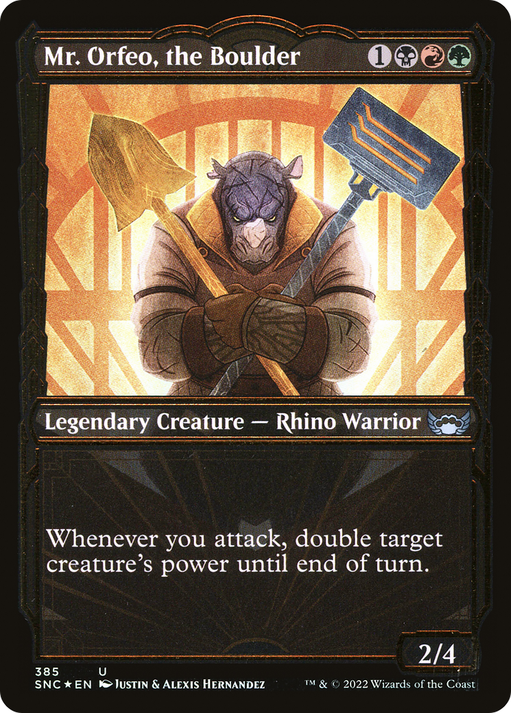 Mr. Orfeo, the Boulder (SNC-385) - Streets of New Capenna: (Showcase) Foil - Premium MTG Single from Wizards of the Coast - Just $0.19! Shop now at Game Crave Tournament Store