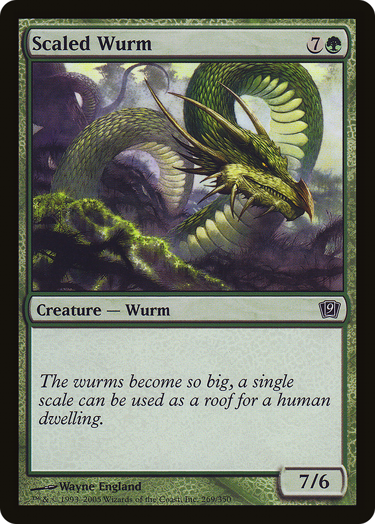 Scaled Wurm (9ED-269★) - Ninth Edition Foil - Premium MTG Single from Wizards of the Coast - Just $0.17! Shop now at Game Crave Tournament Store