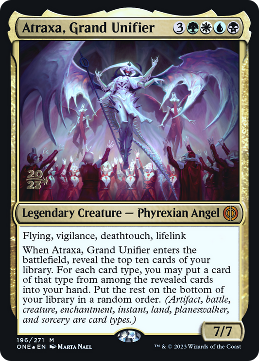 Atraxa, Grand Unifier (PONE-196S) - Phyrexia: All Will Be One Promos Foil - Premium MTG Single from Wizards of the Coast - Just $6.93! Shop now at Game Crave Tournament Store