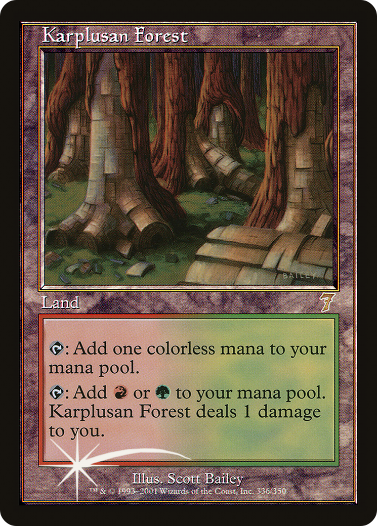 Karplusan Forest (7ED-336★) - Seventh Edition Foil - Premium MTG Single from Wizards of the Coast - Just $82.08! Shop now at Game Crave Tournament Store