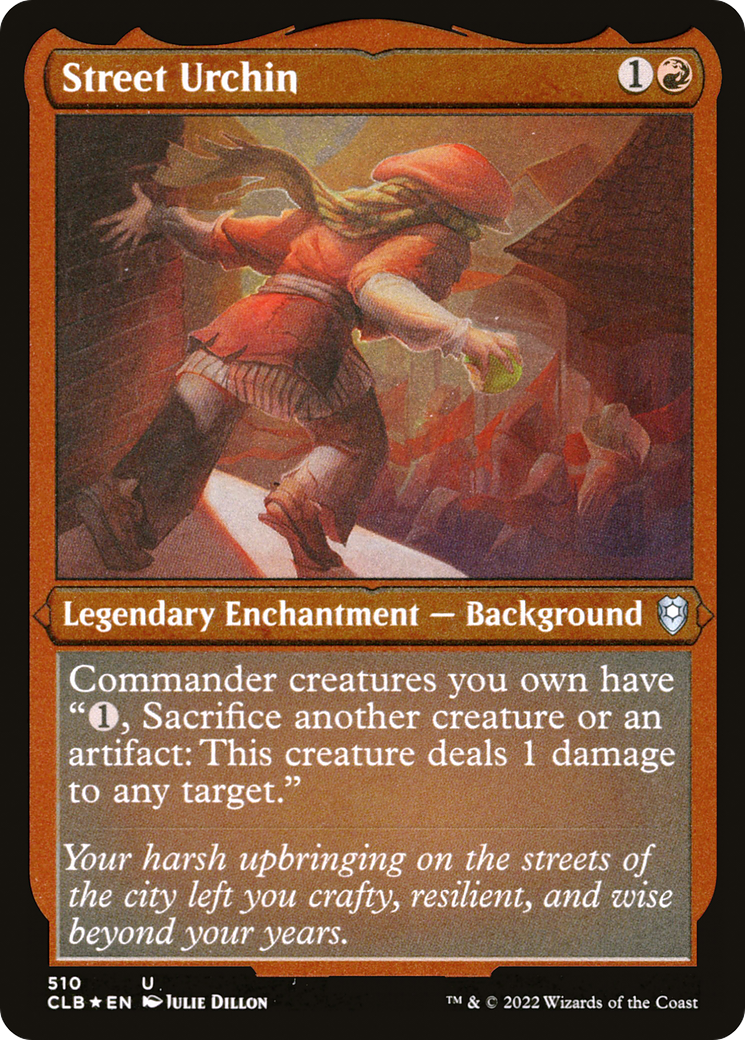 Street Urchin (CLB-510) - Commander Legends: Battle for Baldur's Gate Etched Foil - Premium MTG Single from Wizards of the Coast - Just $0.08! Shop now at Game Crave Tournament Store