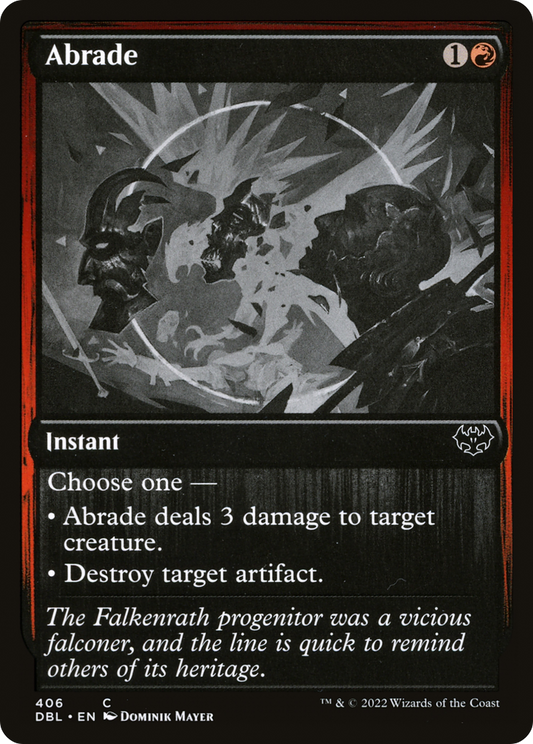 Abrade (DBL-406) - Innistrad: Double Feature - Premium MTG Single from Wizards of the Coast - Just $0.60! Shop now at Game Crave Tournament Store