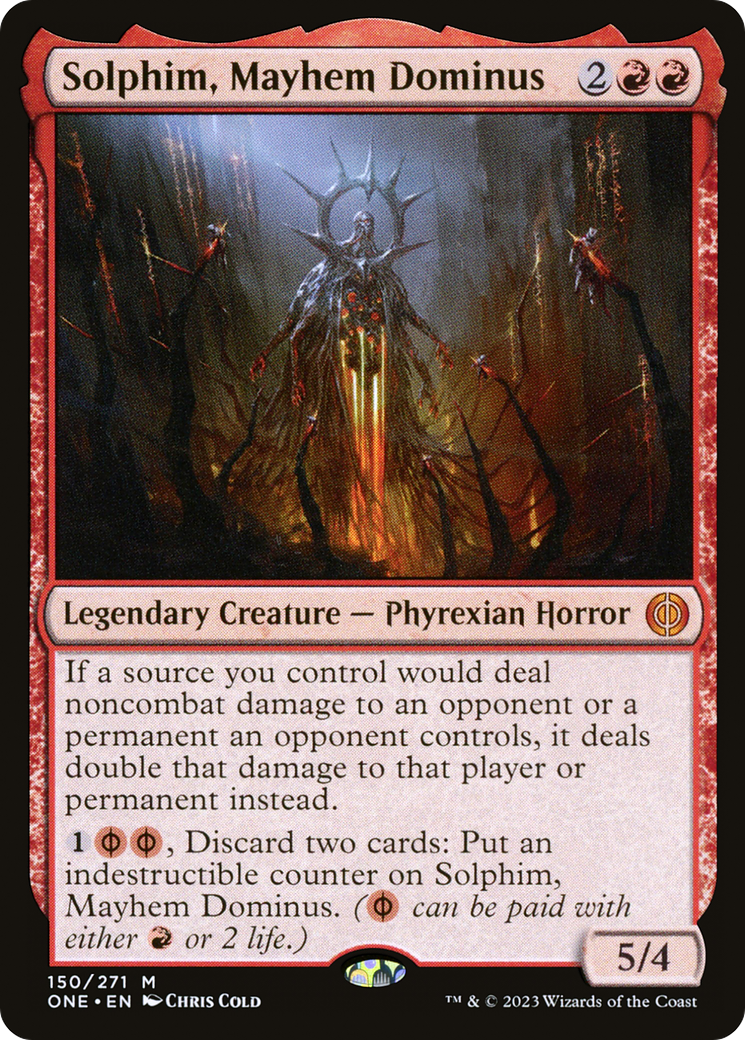 Solphim, Mayhem Dominus (ONE-150) - Phyrexia: All Will Be One - Premium MTG Single from Wizards of the Coast - Just $3.53! Shop now at Game Crave Tournament Store