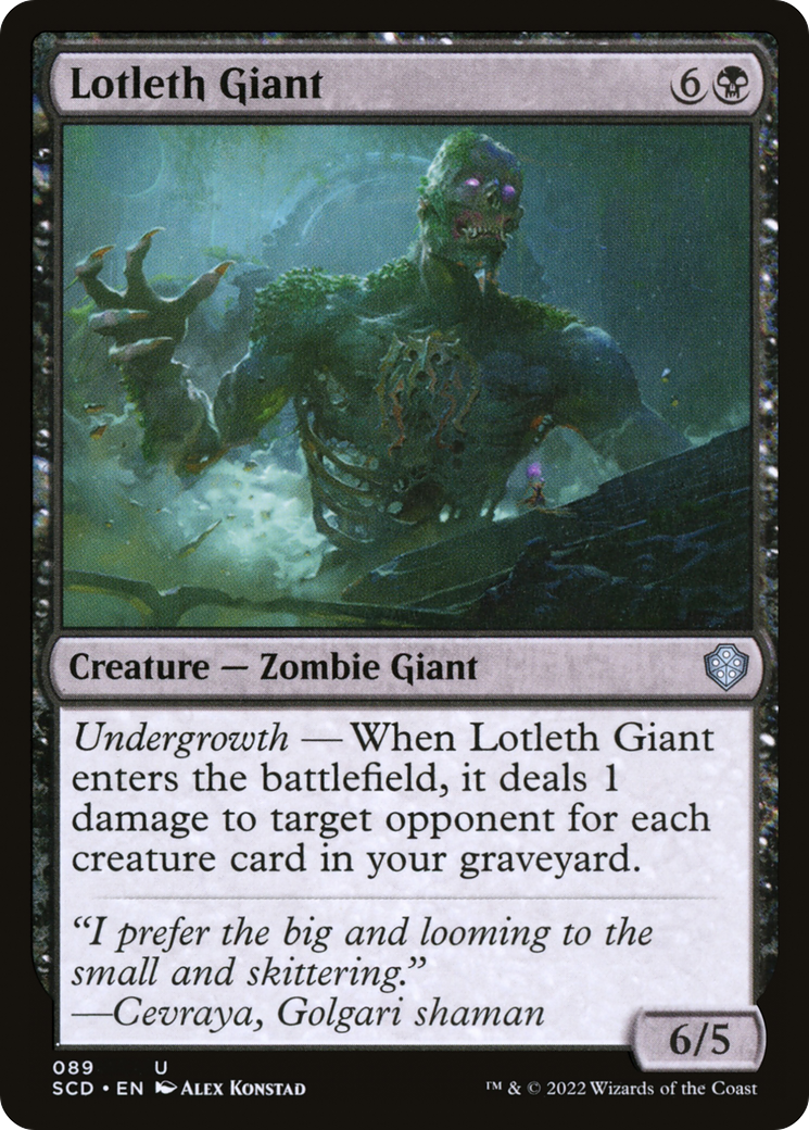 Lotleth Giant (SCD-089) - Starter Commander Decks - Premium MTG Single from Wizards of the Coast - Just $0.25! Shop now at Game Crave Tournament Store