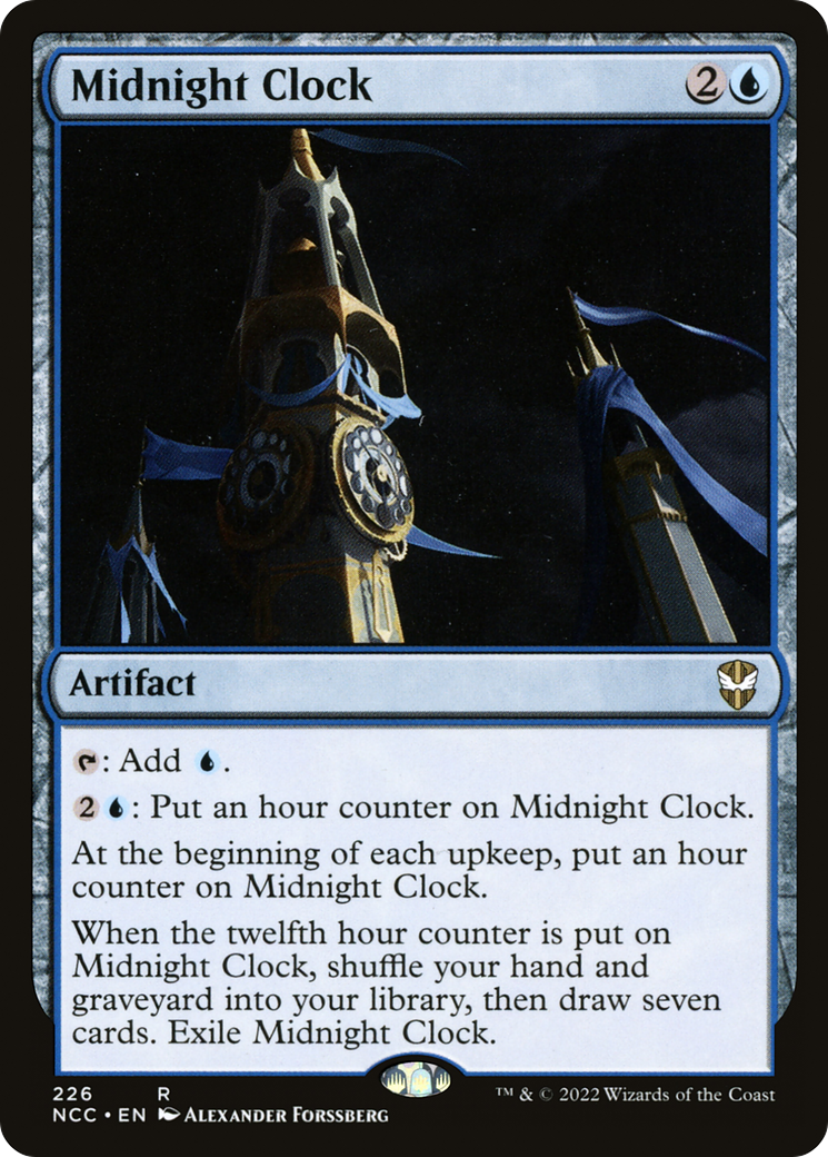 Midnight Clock (NCC-226) - New Capenna Commander - Premium MTG Single from Wizards of the Coast - Just $0.29! Shop now at Game Crave Tournament Store
