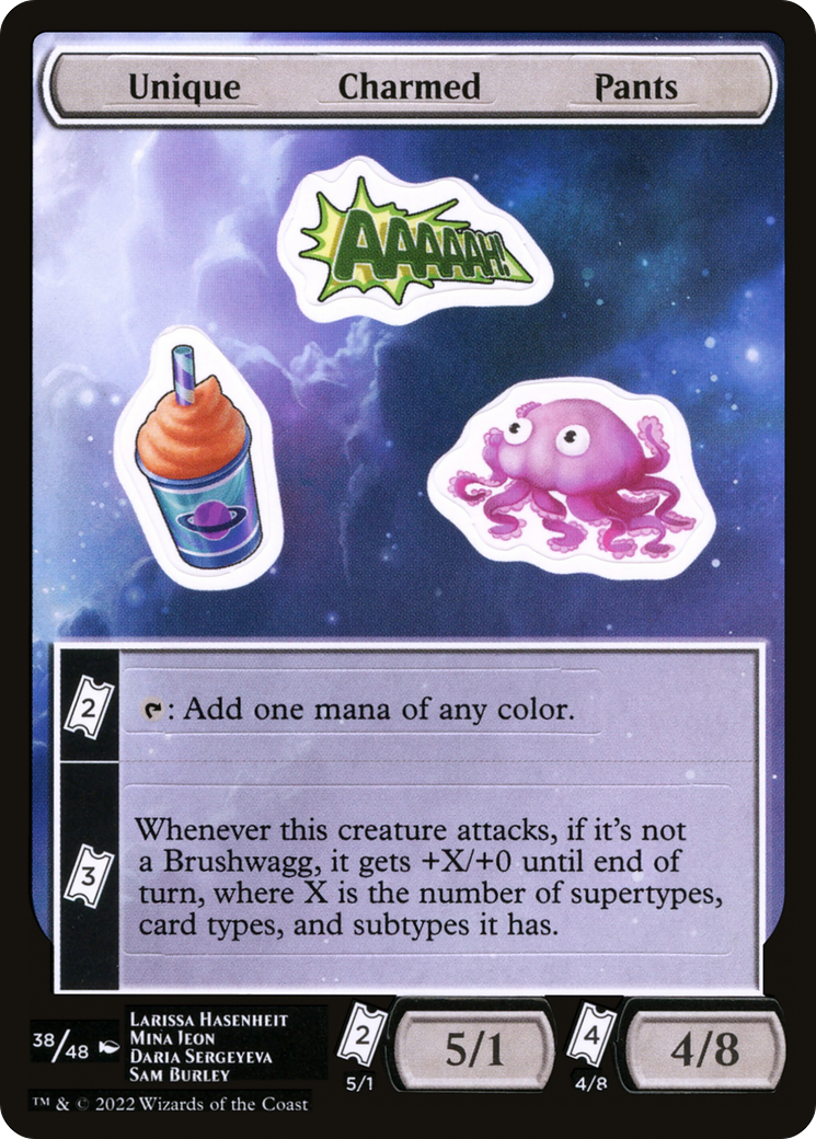 Unique Charmed Pants (SUNF-038) - Unfinity Sticker Sheets - Premium MTG Single from Wizards of the Coast - Just $0.25! Shop now at Game Crave Tournament Store