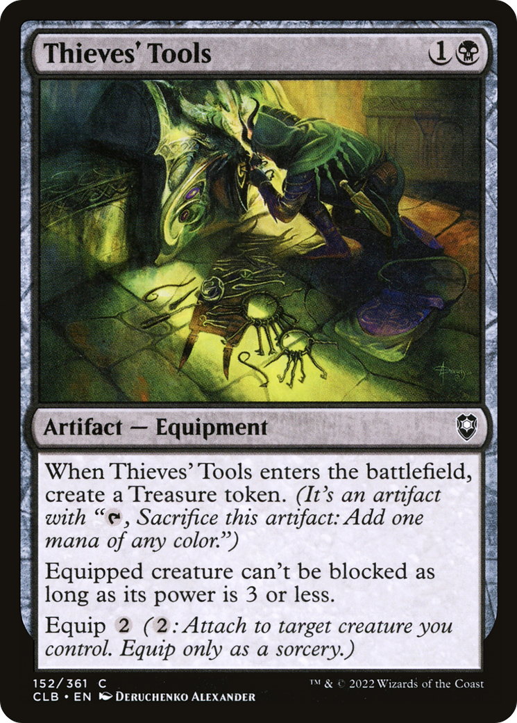 Thieves' Tools (CLB-152) - Commander Legends: Battle for Baldur's Gate Foil - Premium MTG Single from Wizards of the Coast - Just $0.08! Shop now at Game Crave Tournament Store