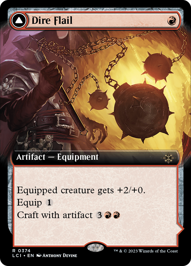 Dire Flail // Dire Blunderbuss (LCI-374) - The Lost Caverns of Ixalan: (Extended Art) Foil - Premium MTG Single from Wizards of the Coast - Just $0.08! Shop now at Game Crave Tournament Store